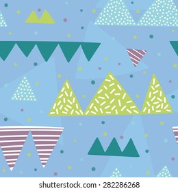 Multicolored fun seamless pattern for party. Bright and funny background. Abstract seamless texture can be used for celebration or party.