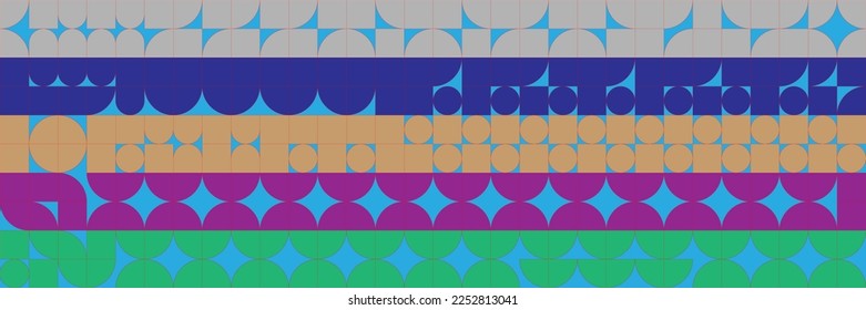 multicolored geometric abstract background illustration on isolated indigo background