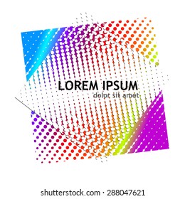 Multicolored geometric background of the circles frame. Vector