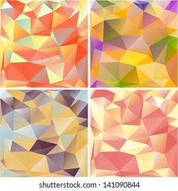 Multicolored geometric backgrounds. Vector illustration.