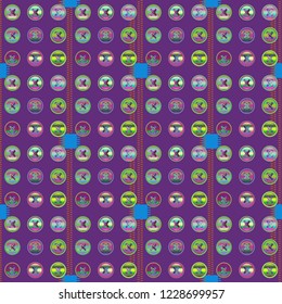 Multicolored geometric jeans tissue background pattern seamless stud.