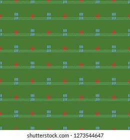 Multicolored geometric jeans tissue background pattern seamless.