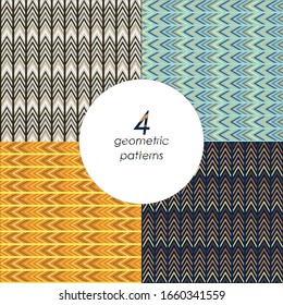 zigzags lacónicos geométricos multicolores para la decoración, el embalaje, las impresiones, los tejidos