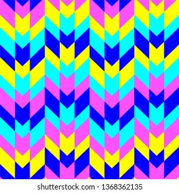 Multicolored geometric mosaic pattern/ Seamless vector web background/ CMYK colors/ For textile, design, fabric, advertising banner