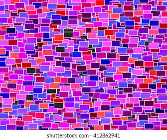 Multicolored geometric rectangle mosaic scattered pattern