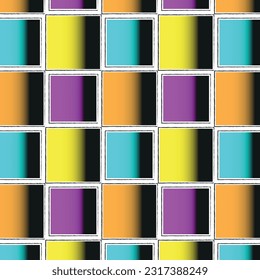 multicolored geometric square gradient cube seamless pattern background