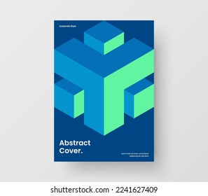 Multicolored geometric tiles poster concept. Original banner design vector template.