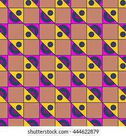 Multicolored geometric traditional seamless pattern.