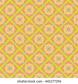 Multicolored geometric traditional seamless pattern.