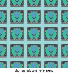 Multicolored geometric traditional seamless pattern.