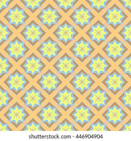 Multicolored geometric traditional seamless pattern.