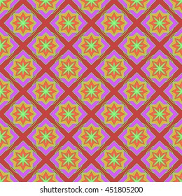 Multicolored geometric traditional seamless pattern.