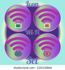 Multicolored geometric weave www simple suite Wi-Fi.
