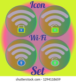 Multicolored geometric weave www simple kit Wi-Fi.