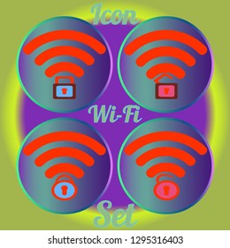 Multicolored geometric weave www simple kit Wi-Fi.