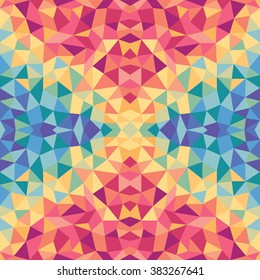 Multicolored geometrical design. Seamless vector pattern repeat.