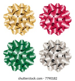 Arcos de regalo multicolores.