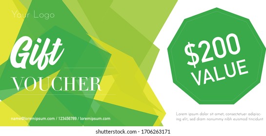 Multicolored Gift Voucher Card Designs 