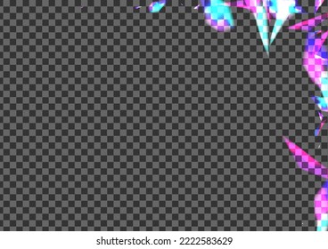 Multicolored Glare Background Transparent Vector. Flare Clarity Wallpaper. Pink Concept Card. Blur Glittery. Spark Digital Template.