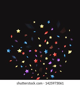 multicolored glitter texture on a black background. holiday background. color explosion of confetti. vector illustration eps10