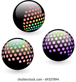 Multicolored globe illustration.