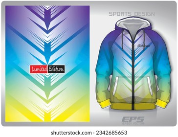 multi-colored glow pattern design, illustration, textile background for sports t-shirt, football jersey shirt mockup for football club. consistent front view