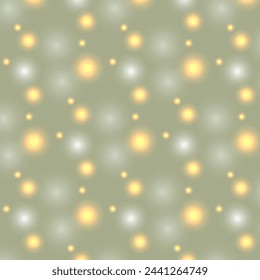 multi-colored glowing objects on a green background