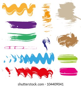 multicolored gouache brush strokes - the perfect backdrop for your text - set 2