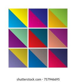Multicolored gradient background design. Modern creative vector gradient set for flyer, poster, banner, brochure, web, app, filter, background, etc.
