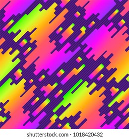 Multicolored gradient flat geometric pattern/ dynamic speed energy vector background