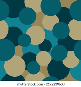 Multicolored gradient geometric background.   Seamless chaos circles pattern. Pattern of colorful bubbles.