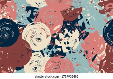 Fondo de fondo multicolor. Una textura abstracta sin inconvenientes. Patrón vectorial de repetición vintage. Plantilla para imprimir en tela, papel tapiz, carteles, fondos