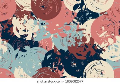 Fondo de fondo multicolor. Una textura abstracta sin inconvenientes. Patrón vectorial de repetición vintage. Plantilla para imprimir en tela, papel tapiz, carteles, fondos