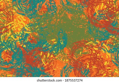 Fondo de fondo multicolor. Una textura abstracta sin inconvenientes. Patrón vectorial de repetición vintage. Plantilla para imprimir en tela, papel tapiz, carteles, fondos