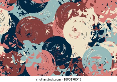 Multicolored grunge background. Seamless abstract texture. Vintage repeating vector pattern. Template for printing on fabric, Wallpaper, posters, backgrounds