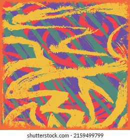 Multicolored grunge background. Vector scratched texture