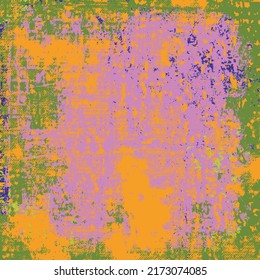 Multicolored grunge background. Vector scratched texture