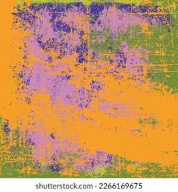 Multicolored grunge background. Vector scratched texture