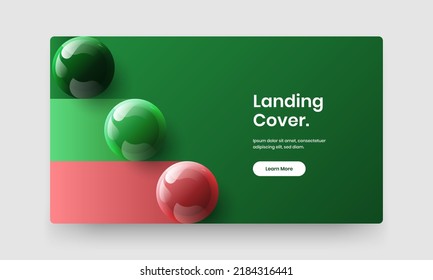 Concepto de diseño vectorial de la letra de mano multicolor. Diseño de pantalla del sitio web de bolas 3D coloridas.