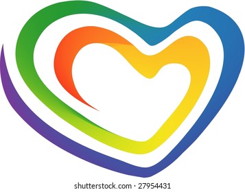 Multicolored heart