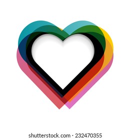 Multicolored heart, eps10 vector