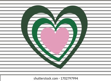 
multicolored heart for logo, pint, print