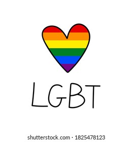 MULTICOLORED HEART ON A WHITE BACKGROUND IN VECTOR