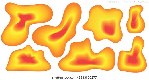 multicolored heat map, with organic shapes