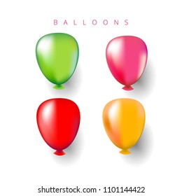 Multicolored Helium Balloons