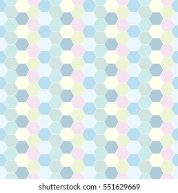 Multicolored hexagon geometric seamless background.