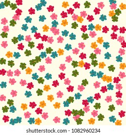 Multicolored hibiscus flowers. Tropical flowers on a pink background. Hibiscus flowers for postcards and covers.