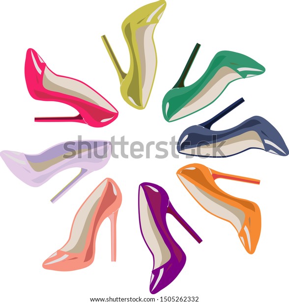 multicolored heels