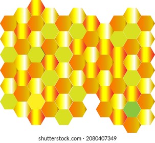 Multicolored honeycomb as a simple background