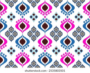 Multicolored horizontal lines, iknut borders, floral patterns, ikat borders, ethnic patterns "This content is created using vector drawing tools and non-AI-generated software."